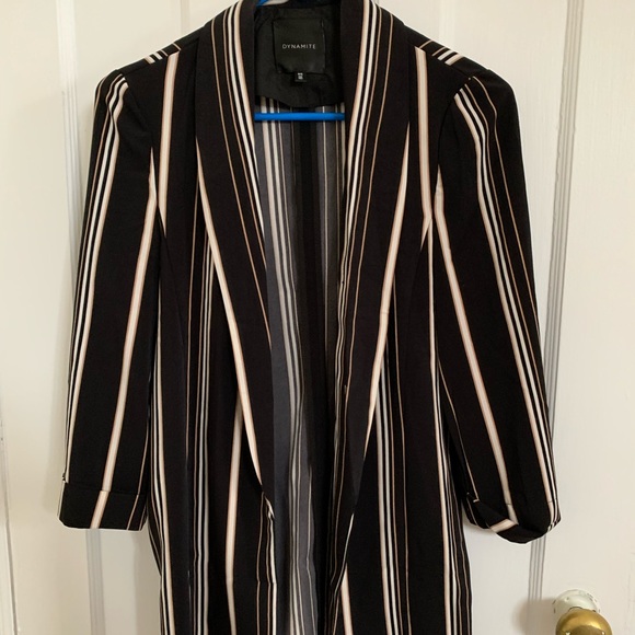 Dark Blue and Striped Dynamite Blazer